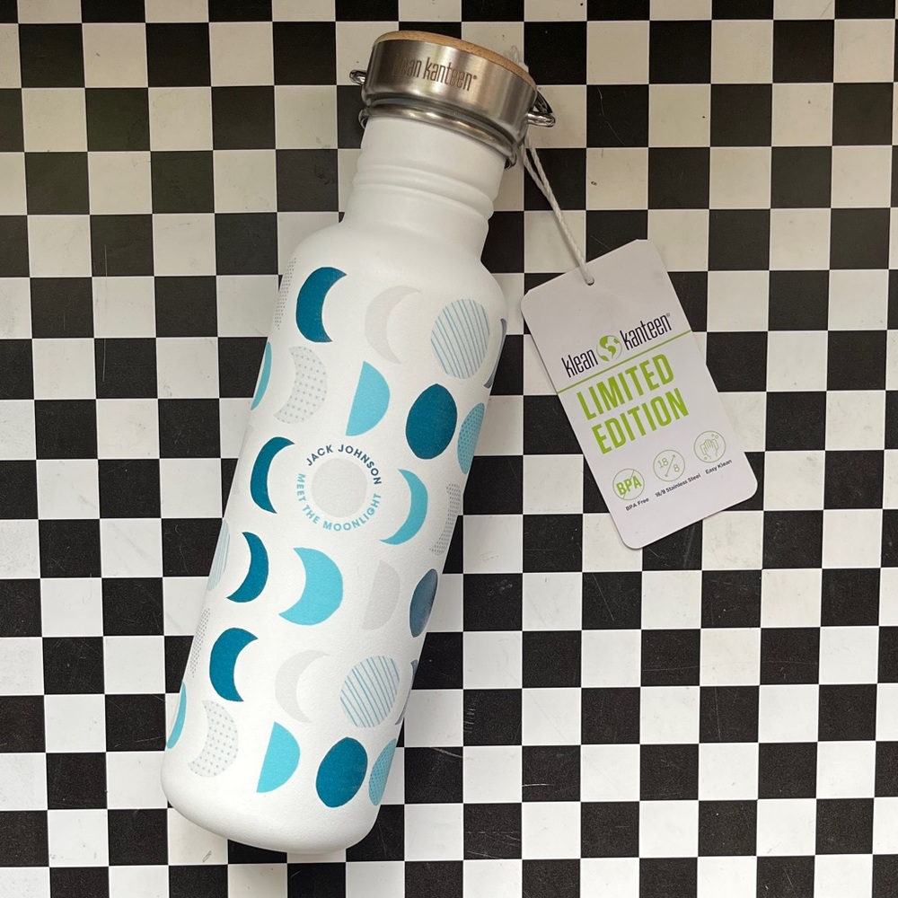 Jack Johnson Klean Kanteen White and Blue Moon Phases Bottle